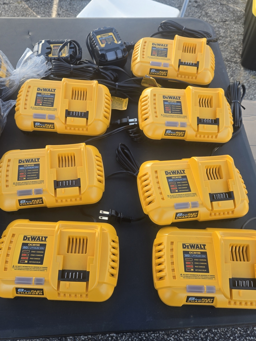 DEWALT 8 Amp Yellow Fast Charger - Portable Battery Charger New Open Box***